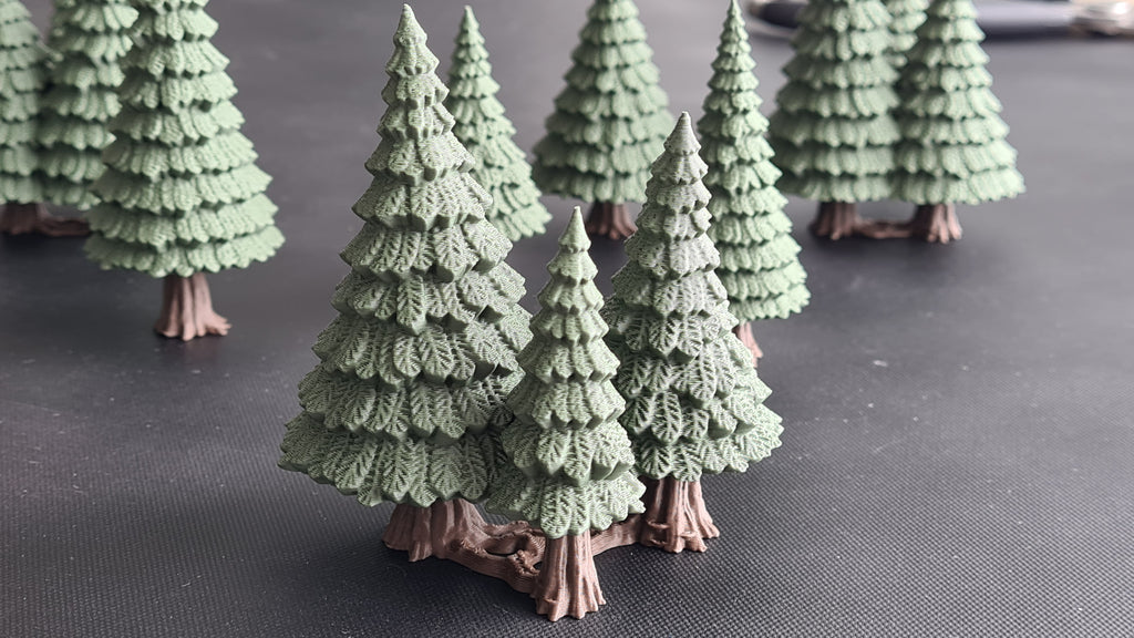 10mm Scale Plastic Pine Tree Set