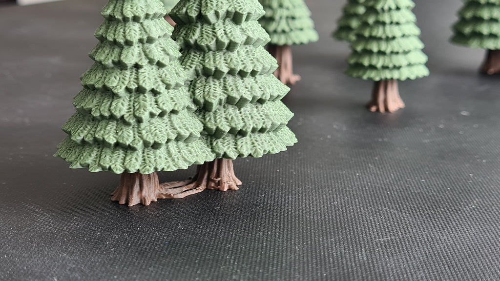 10mm Scale Plastic Pine Tree Set