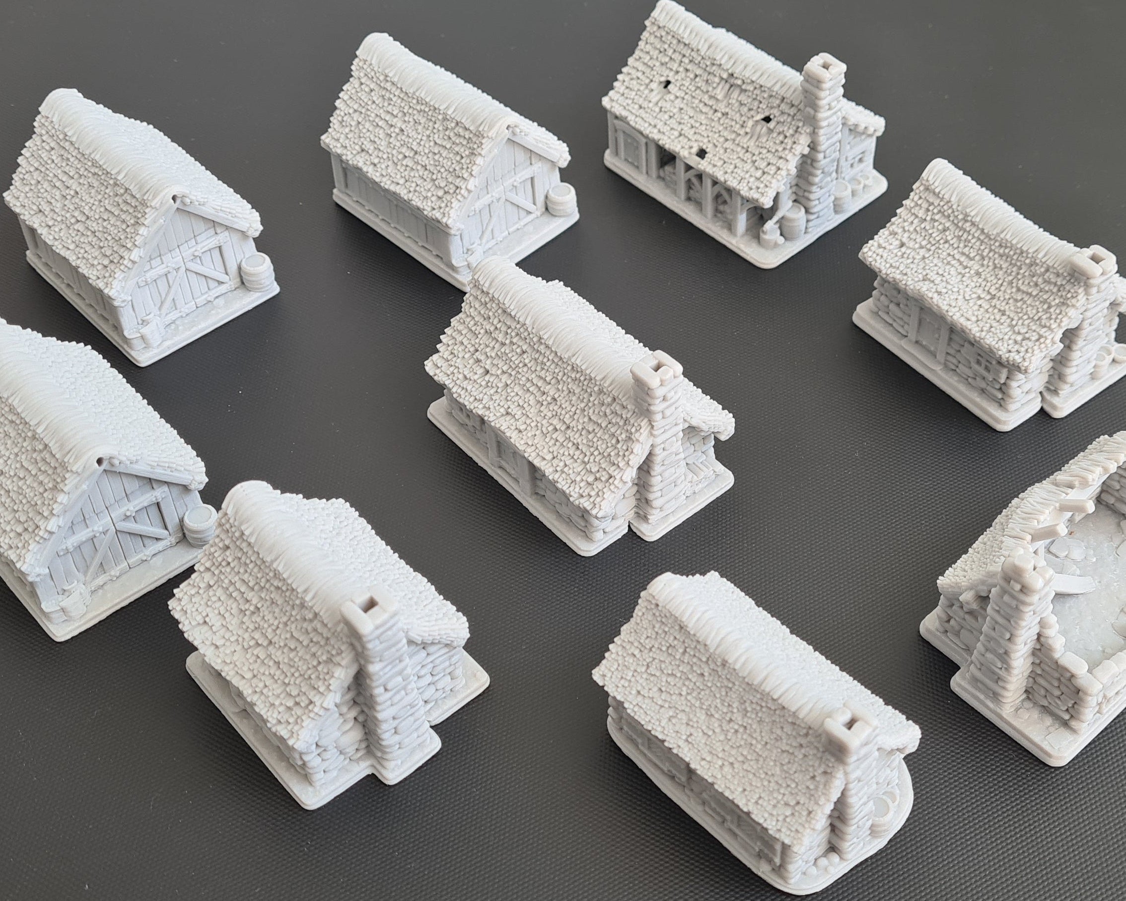 10mm Village Scenery
