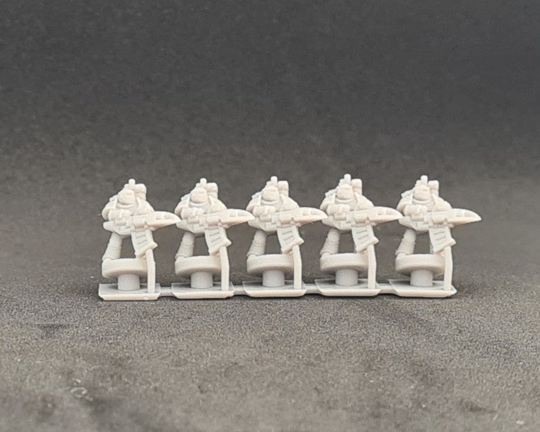 Mark 3 Infantry - Missiles (strip of 5 soldiers)