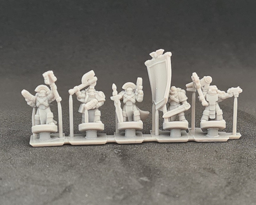 Mark 4 Infantry - Command (strip of 5 soldiers)
