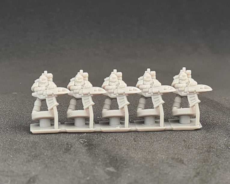 Mark 4 Infantry - Missiles (strip of 5 soldiers)