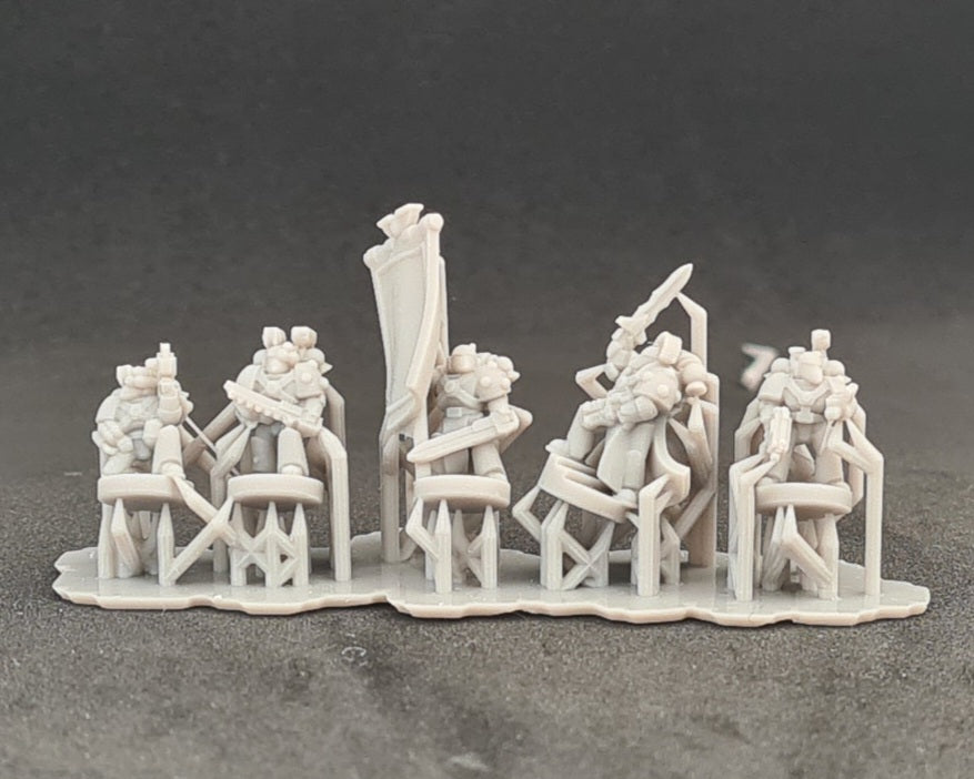 Mark 6 Infantry - Command (Strip of 5 soldiers)